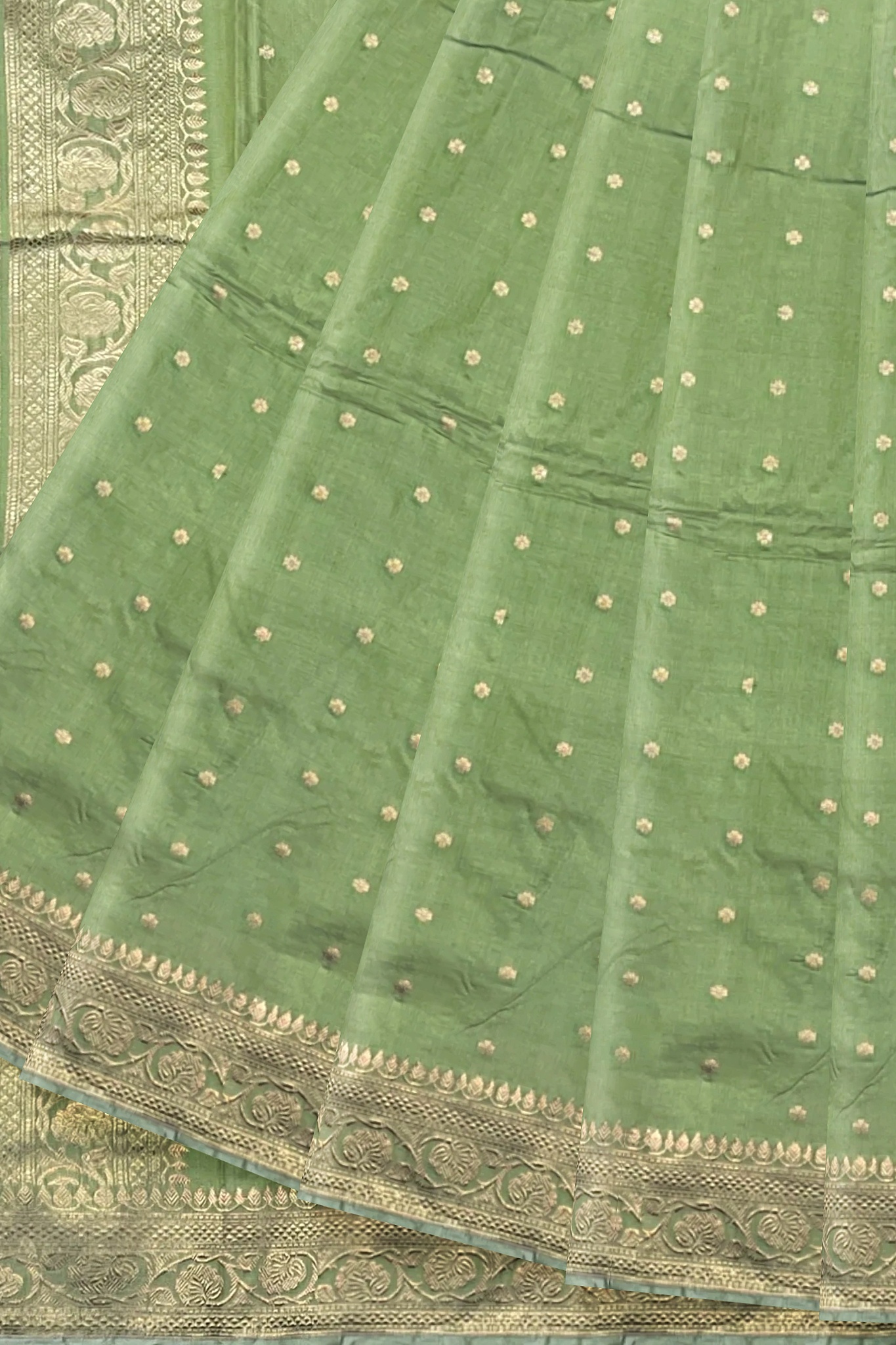 Green Katan Silk Handloom Banarasi Saree